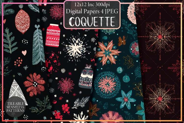 Coquette Christmas Pattern