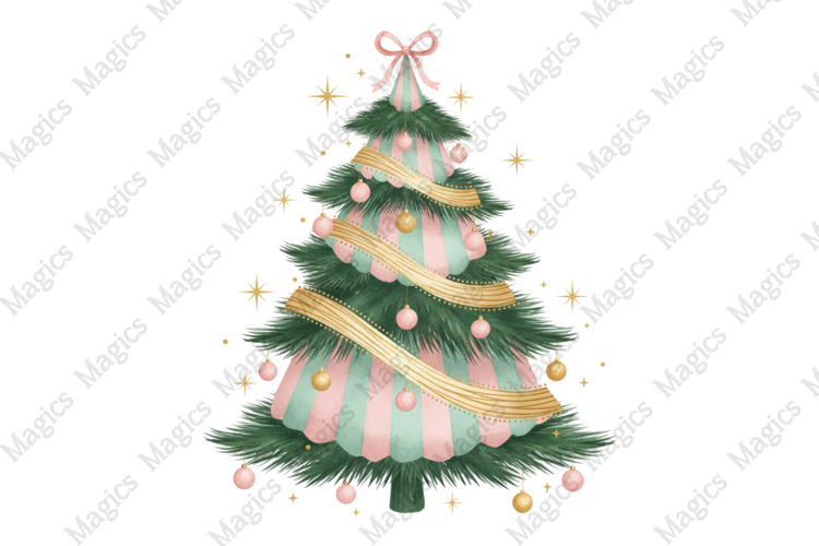 Coquette Christmas Tree Png