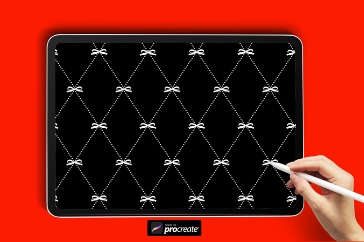 Coquette Diamond Pattern Procreate Brush