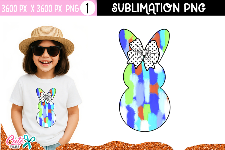 Coquette Easter Bunny PNG | Sublimation Design