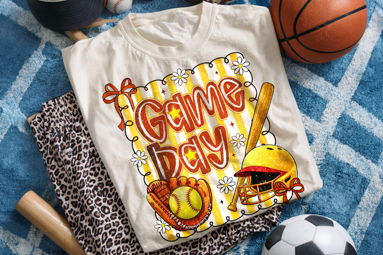 Game Day Softball PNG Sublimation Design, Softball Mama PNG