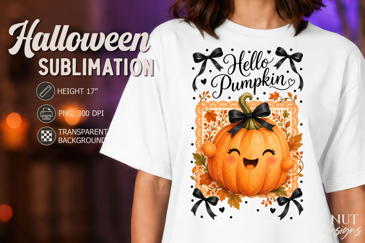 Hello Pumpkin Halloween Lace Coquette Halloween