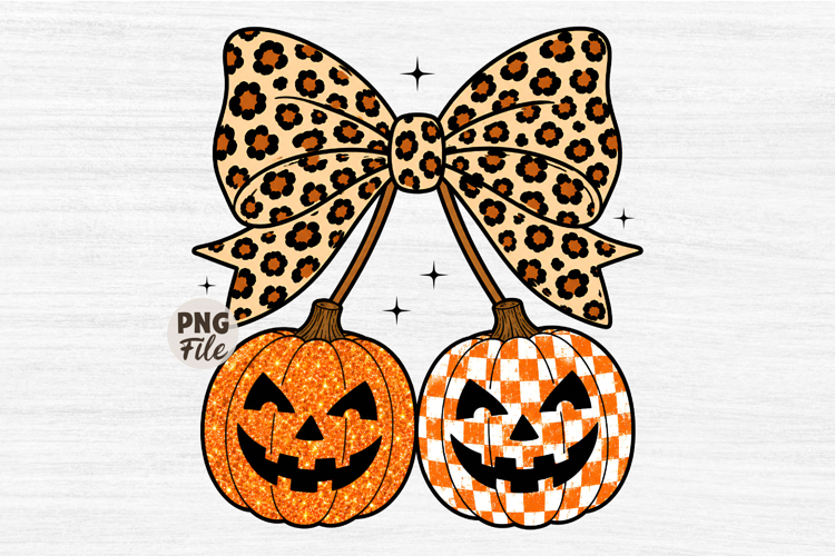 Coquette Halloween Cherries Pumpkin PNG,Halloween Design example image 1