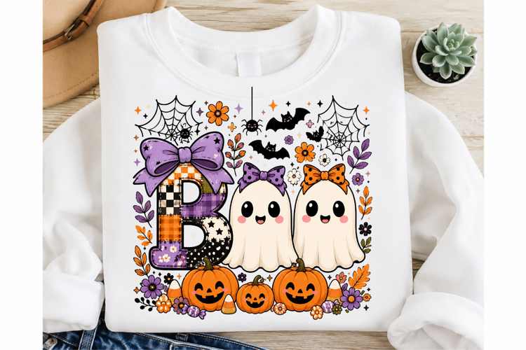 Coquette Halloween Ghost PNG
