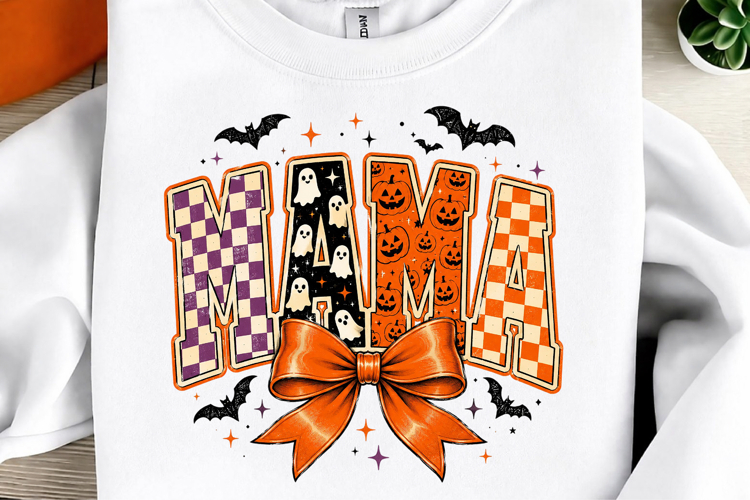 Coquette Halloween Mama Shirt Png example image 1