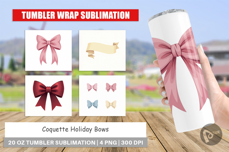 Coquette Holiday Bows Tumbler