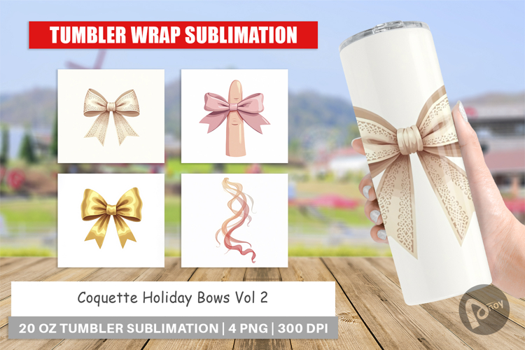 Coquette Holiday Bows Tumbler