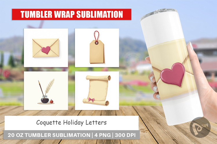 Coquette Holiday Letters Tumbler