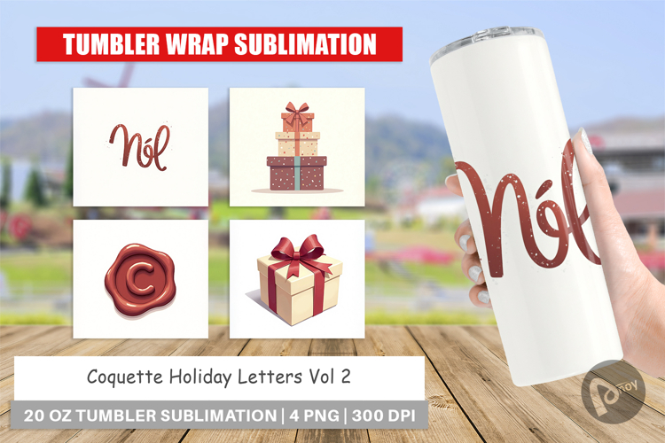 Coquette Holiday Letters Tumbler
