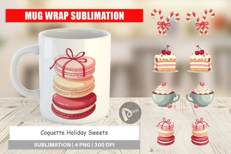 Coquette Holiday Sweets Mug Wrap