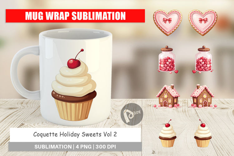Coquette Holiday Sweets Mug Wrap
