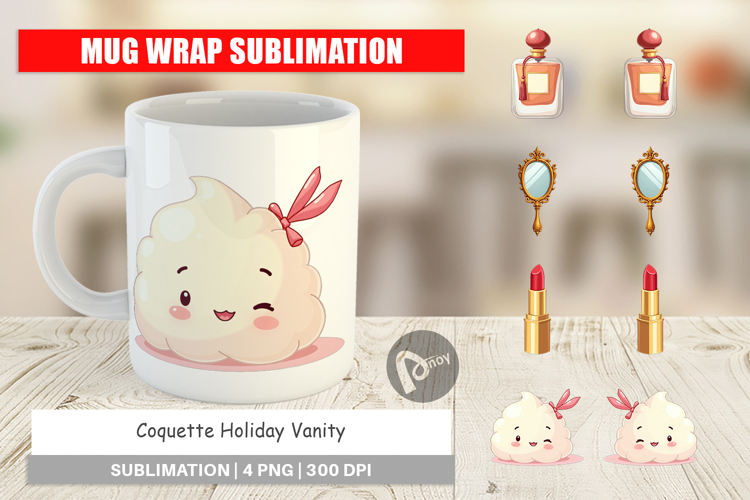 Coquette Holiday Vanity Mug Wrap