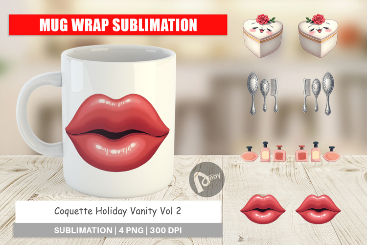 Coquette Holiday Vanity Mug Wrap