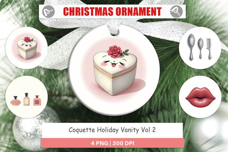 Coquette Holiday Vanity Ornament