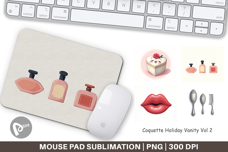 Coquette Holiday Vanity Mouse Pad