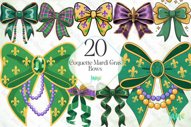 Coquette Mardi Gras Bows