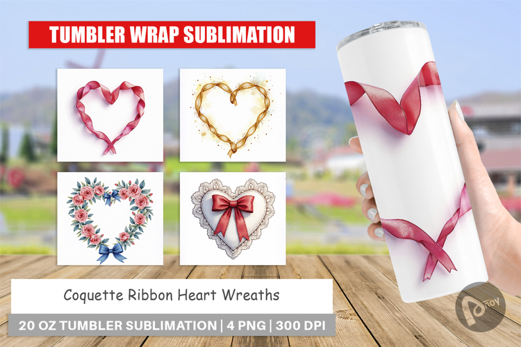 Coquette Ribbon Wreaths Tumbler