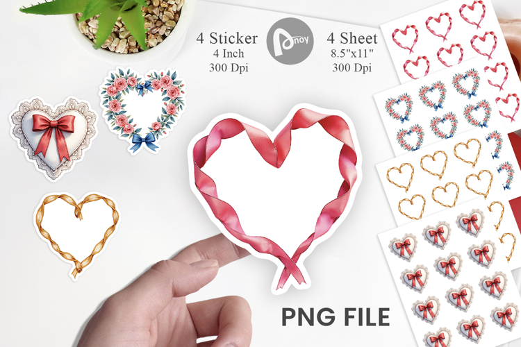 Coquette Ribbon Wreaths Sticker