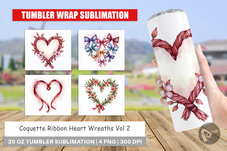 Coquette Ribbon Wreaths Tumbler