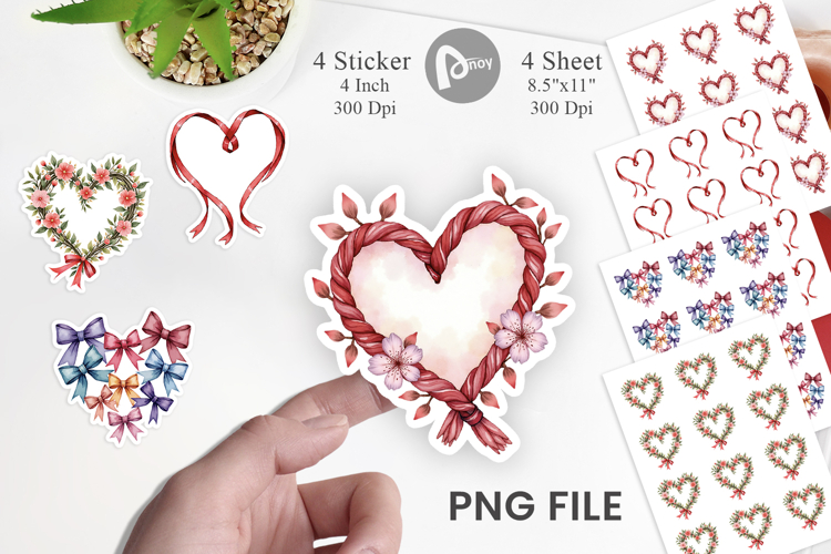 Coquette Ribbon Wreaths Sticker