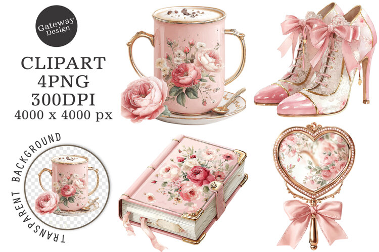 Coquette Soft Girls Clipart example image 1