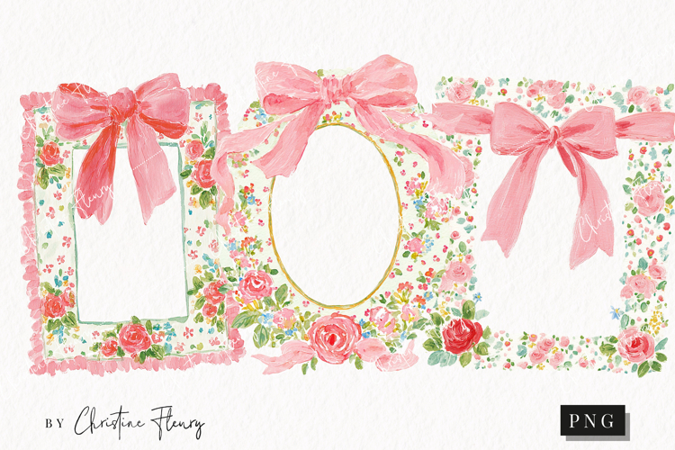 Watercolor Spring Frame Clipart | Spring PNG