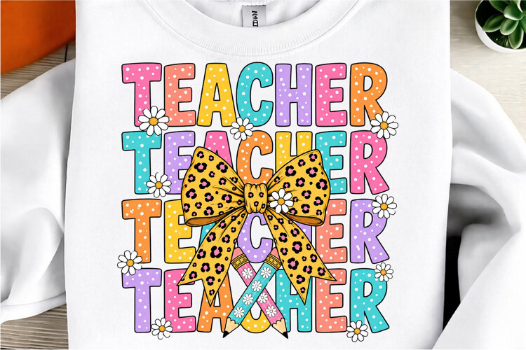 Coquette Teacher Png, Back to School Png example image 1