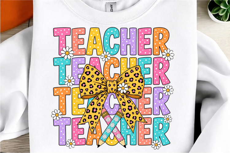 Coquette Teacher Png, Back to School Png