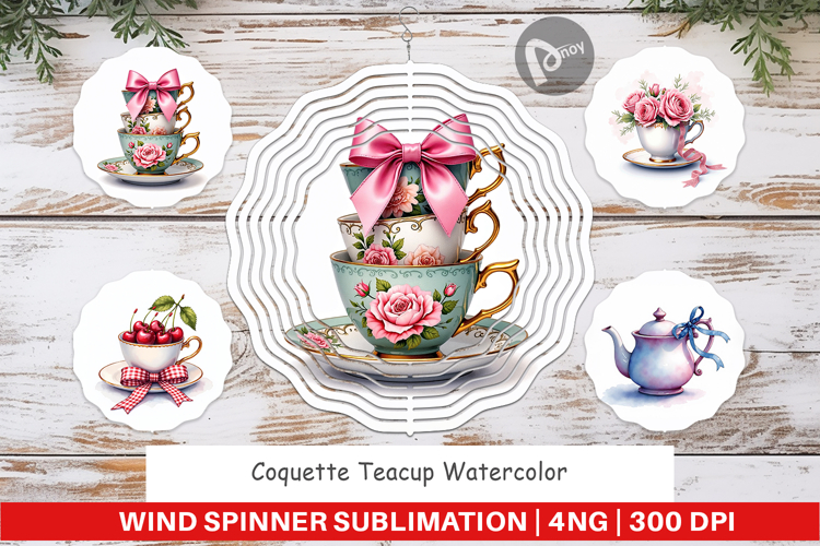 Coquette Teacup Wind Spinner