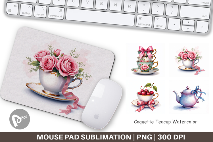 Coquette Teacup Mouse Pad