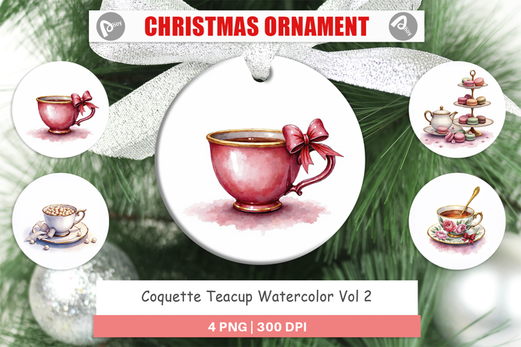 Coquette Teacup Ornament