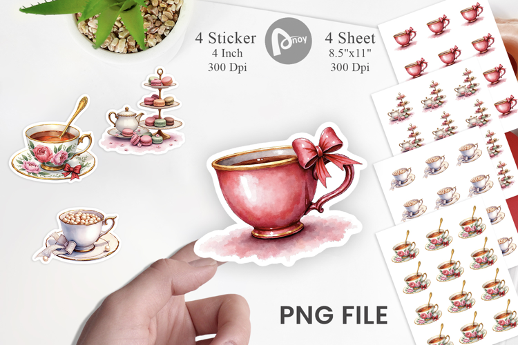 Coquette Teacup Sticker
