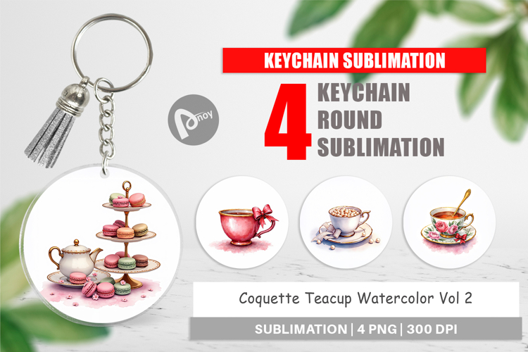 Coquette Teacup Keychain