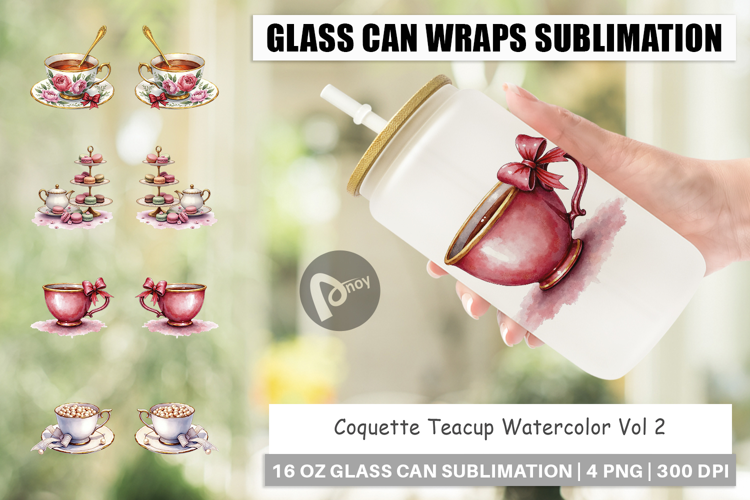 Coquette Teacup Glass Can