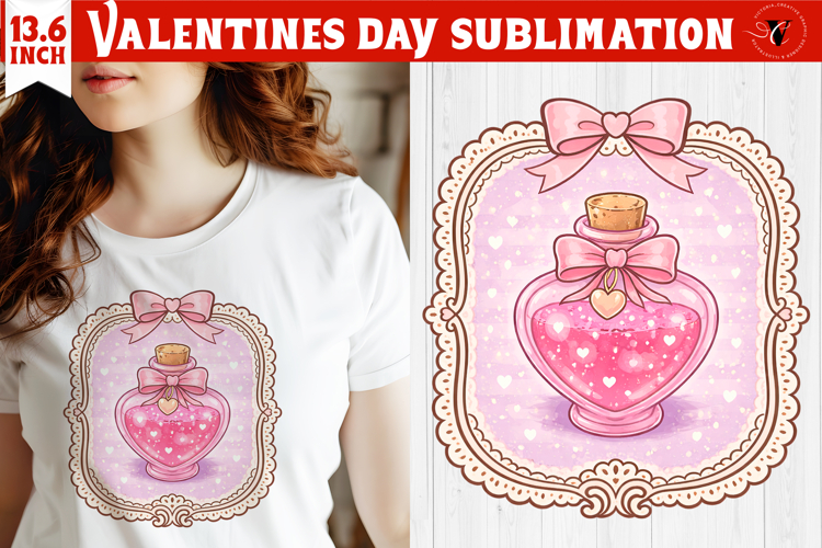 Coquette Valentines Clipart | Romantic Pink Love Sublimation