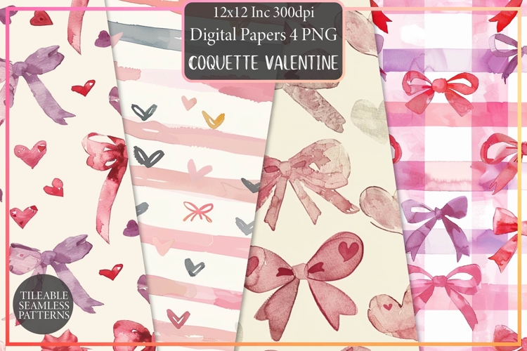 Coquette Valentine Seamless Pattern