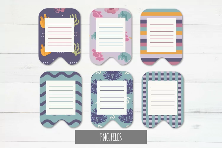 Coral Reef with Vintage Color Shaped Journaling Page
