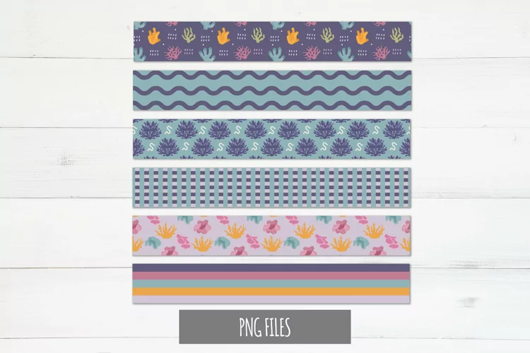 Coral Reef with Vintage Color Seamless Pattern Stripe