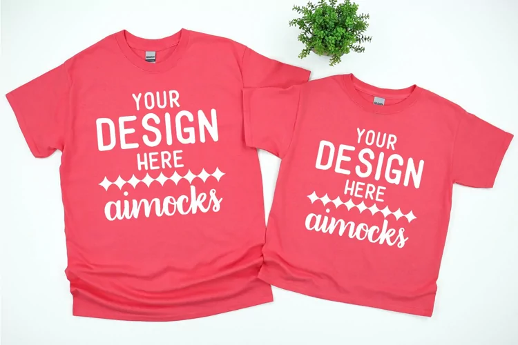 Coral Silk Matching Adult and Youth T-shirts, Gildan T-shirt