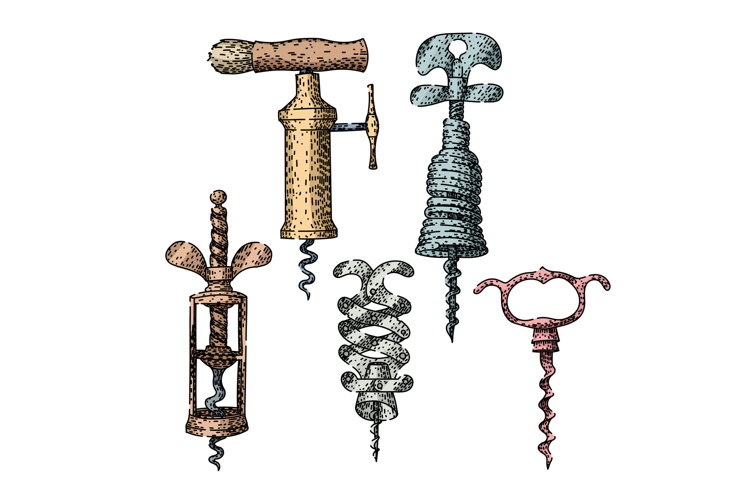 Vintage corkscrews collection illustrating various opener to