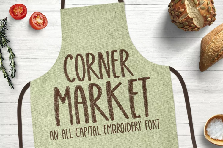 Corner Market - Embroidery Font