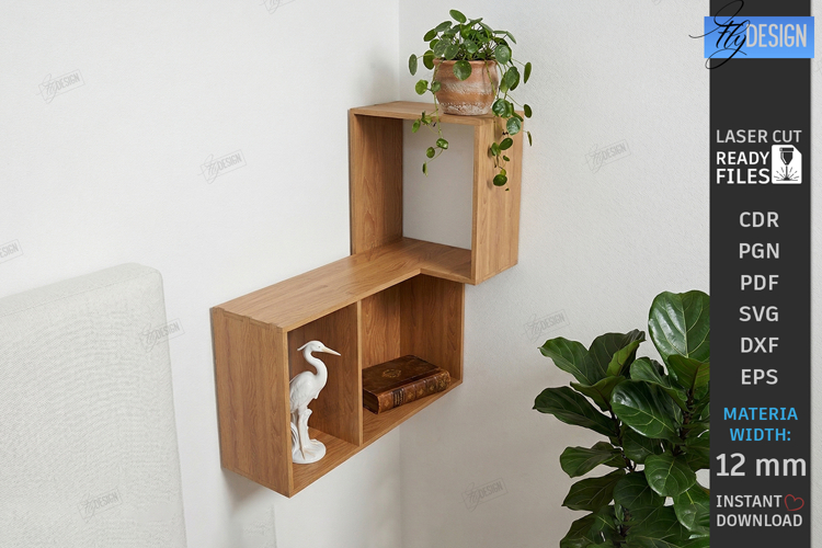 Corner Shelf Laser Cut | Wall Shelf | Wall Decor |Home Decor