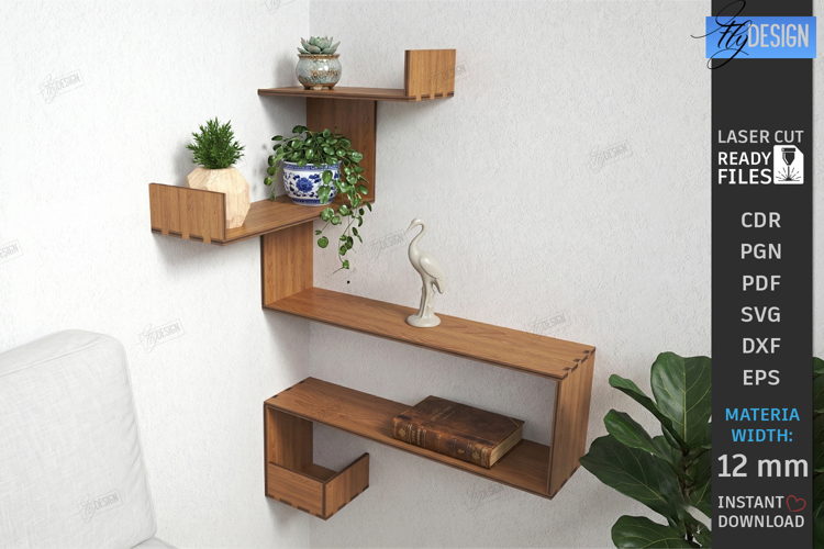 Corner Shelf Laser Cut | Wall Shelf | Wall Decor |Home Decor