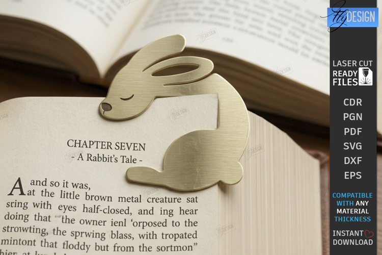 Cute Sleeping Animal Corner Bookmark Laser Cut | Bunny SVG