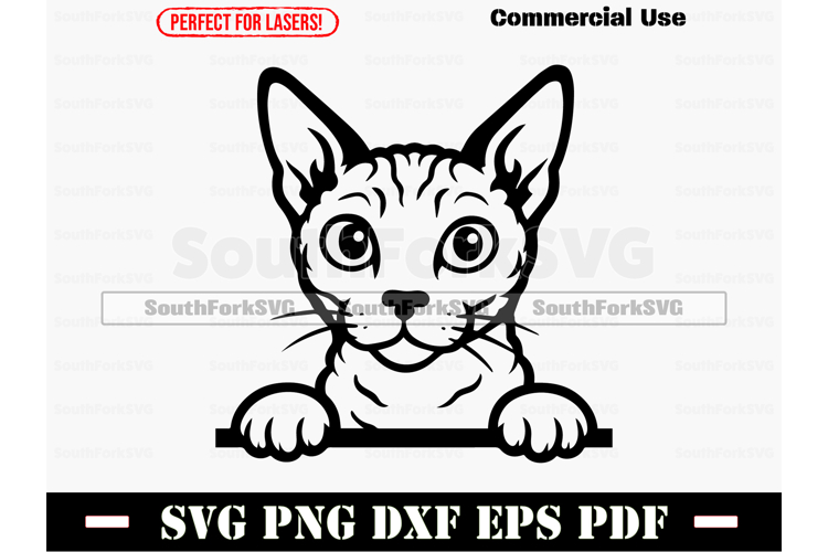 Cat Peeking Svg