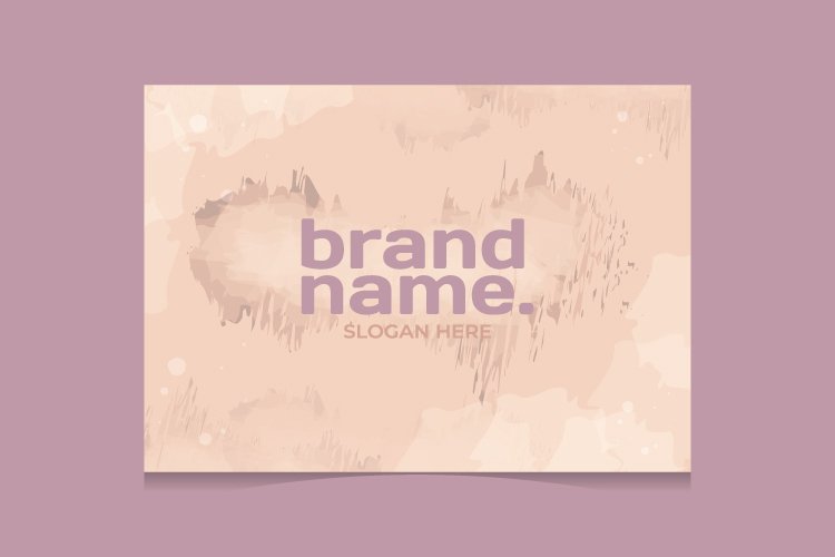 Corporate card business watercolor template design