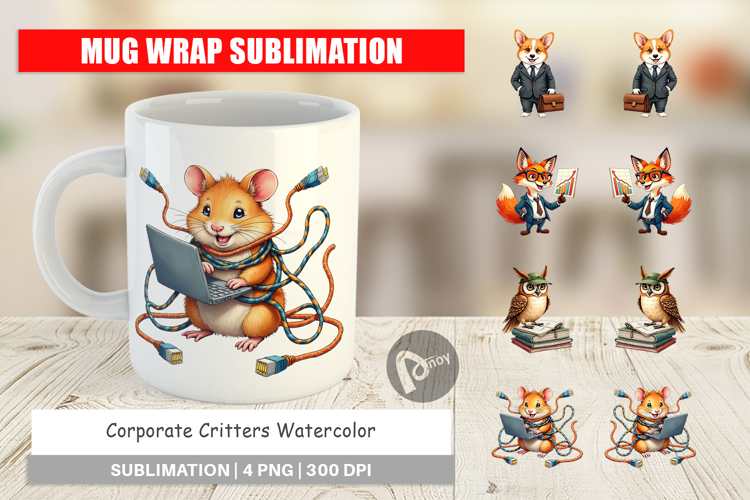 Corporate Critters Mug Wrap