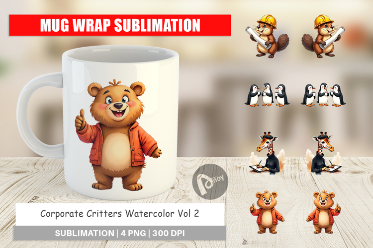 Corporate Critters Mug Wrap