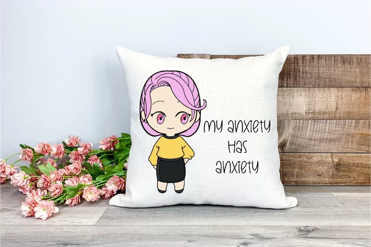 My anxiety has anxiety- mental health chibi
