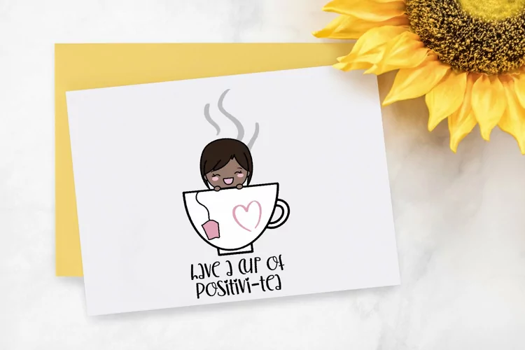 Positivi-tea chibi girl dark skin